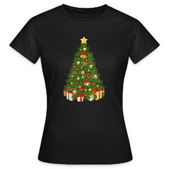 Weihnachtsbaum - Frauen T-Shirt - Schwarz - Vorne - AI Model Female 172 dark (172cm)