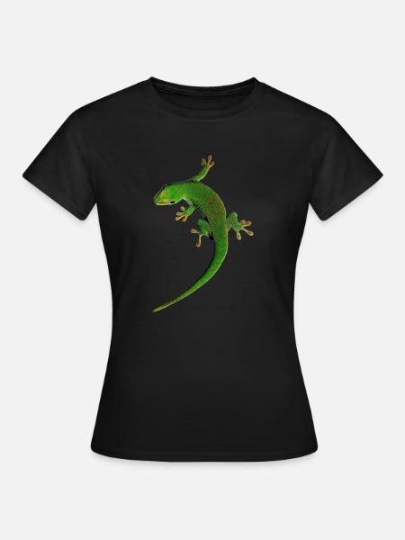 Gecko - Frauen T-Shirt - Schwarz