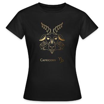 Capricorne/Capricorne - T-shirt Femme - noir - Devant - AI Model Female 172 dark (172cm)