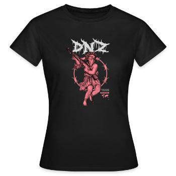 DNZ WORLD AK ANGEL - Frauen T-Shirt - Schwarz - Vorne - AI Model Female 172 dark (172cm)
