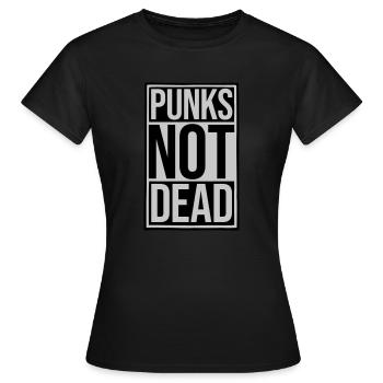 punks pas mort citation - T-shirt Femme - noir - Devant - AI Model Female 172 dark (172cm)