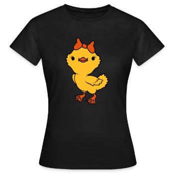 Chick Bow Fille - T-shirt Femme - noir - Devant - AI Model Female 172 dark (172cm)