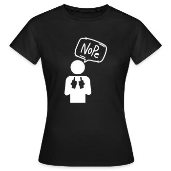 Nope - Women's T-Shirt - black - Front - AI Model Female 172 dark (172cm)