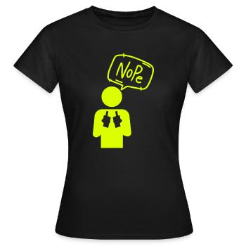 Nope - Women's T-Shirt - black - Front - AI Model Female 172 dark (172cm)