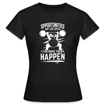 Motivation - Frauen T-Shirt - Schwarz - Vorne - AI Model Female 172 dark (172cm)
