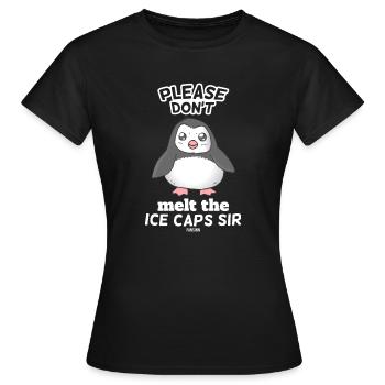 Pinguin am Südpol Naturschutz - Frauen T-Shirt - Schwarz - Vorne - AI Model Female 172 dark (172cm)