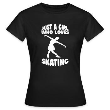 Patinage artistique Patinage artistique - T-shirt Femme - noir - Devant - AI Model Female 172 dark (172cm)