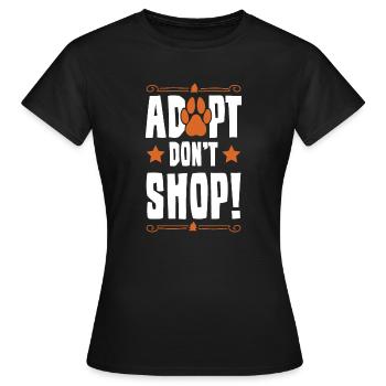 tierschutz pfote - Frauen T-Shirt - Schwarz - Vorne - AI Model Female 172 dark (172cm)