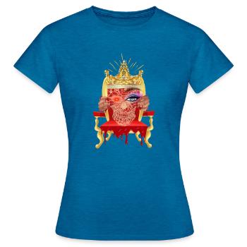 Keine Wahl - Frauen T-Shirt - Antikblaues Saphir meliert - Vorne - AI Model Female 172 dark (172cm)