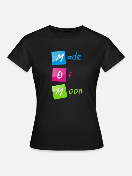 "MOM (Made of Moon)" happy Mother's Day - Women's T-Shirt - black