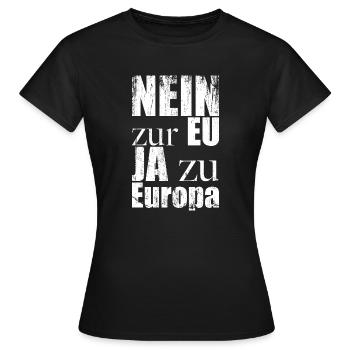 Non à l’UE, oui à l’Europe - T-shirt Femme - noir - Devant - AI Model Female 172 dark (172cm)