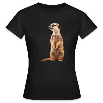 Suricate - T-shirt Femme - noir - Devant - AI Model Female 172 dark (172cm)