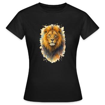 Lion lion - T-shirt Femme - noir - Devant - AI Model Female 172 dark (172cm)