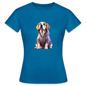 Pawsitivity Dog - Women's T-Shirt - antique blue sapphire heather - Front - AI Model Female 172 dark (172cm)