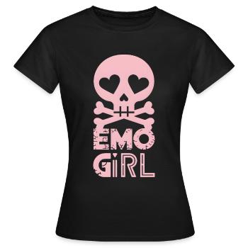 Fille emo ! - T-shirt Femme - noir - Devant - AI Model Female 172 dark (172cm)