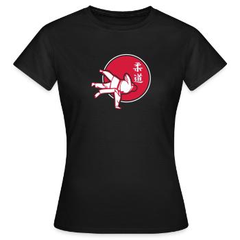 Judo zweifarbig - Frauen T-Shirt - Schwarz - Vorne - AI Model Female 172 dark (172cm)