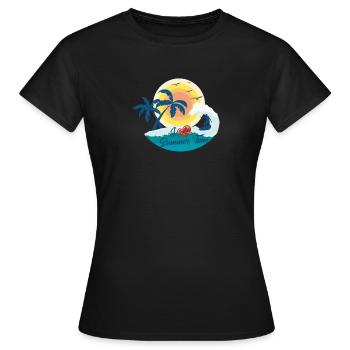Heure d'été - T-shirt Femme - noir - Devant - AI Model Female 172 dark (172cm)
