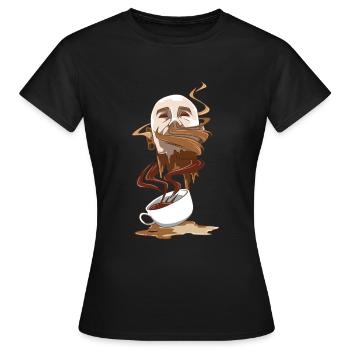Street art coffee for a street art fans - Women's T-Shirt - black - Front - AI Model Female 172 dark (172cm)