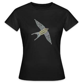 Avaler - T-shirt Femme - noir - Devant - AI Model Female 172 dark (172cm)