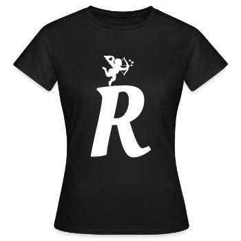 R - T-shirt Femme - noir - Devant - AI Model Female 172 dark (172cm)