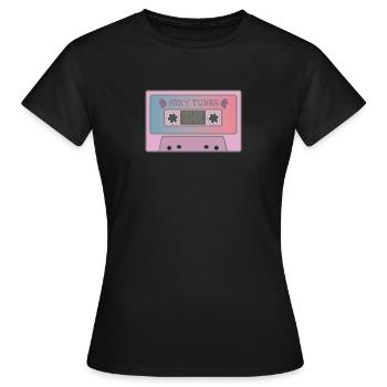 Foxy Tunes - Frauen T-Shirt - Schwarz - Vorne - AI Model Female 172 dark (172cm)