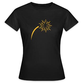 Feu d'artifice - T-shirt Femme - noir - Devant - AI Model Female 172 dark (172cm)
