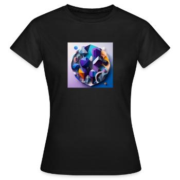 Crazy Shapes 2.0 - T-shirt Femme - noir - Devant - AI Model Female 172 dark (172cm)