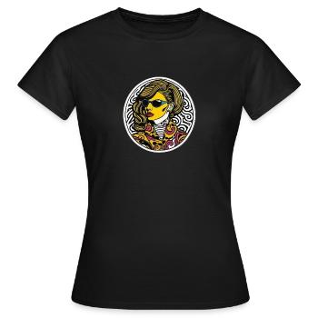 summer look - Women's T-Shirt - black - Front - AI Model Female 172 dark (172cm)