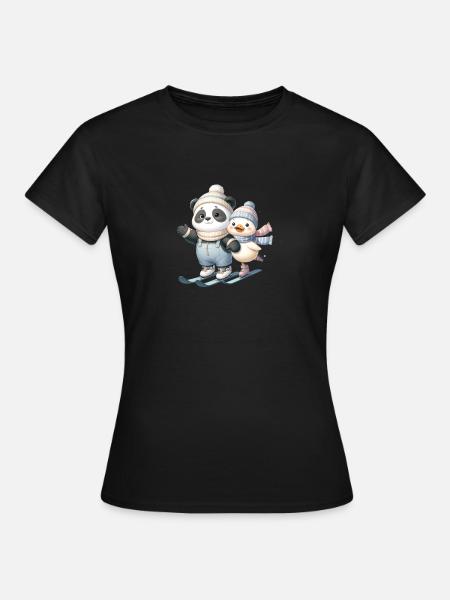 Panda - Frauen T-Shirt - Schwarz