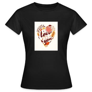 i love you - T-shirt Femme - noir - Devant - AI Model Female 172 dark (172cm)