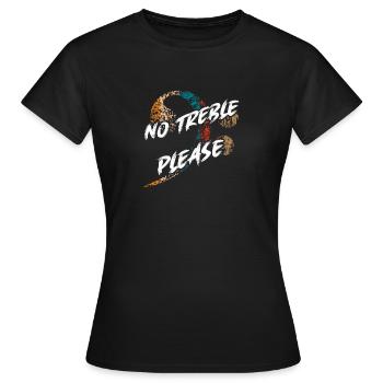 Basses, Pas d’aigus, Tonalités basses, Slapping Lignes de basse - T-shirt Femme - noir - Devant - AI Model Female 172 dark (172cm)