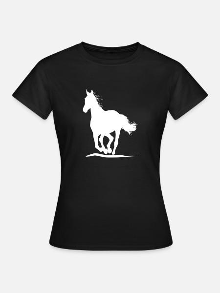 Running Horse - T-shirt Femme - noir