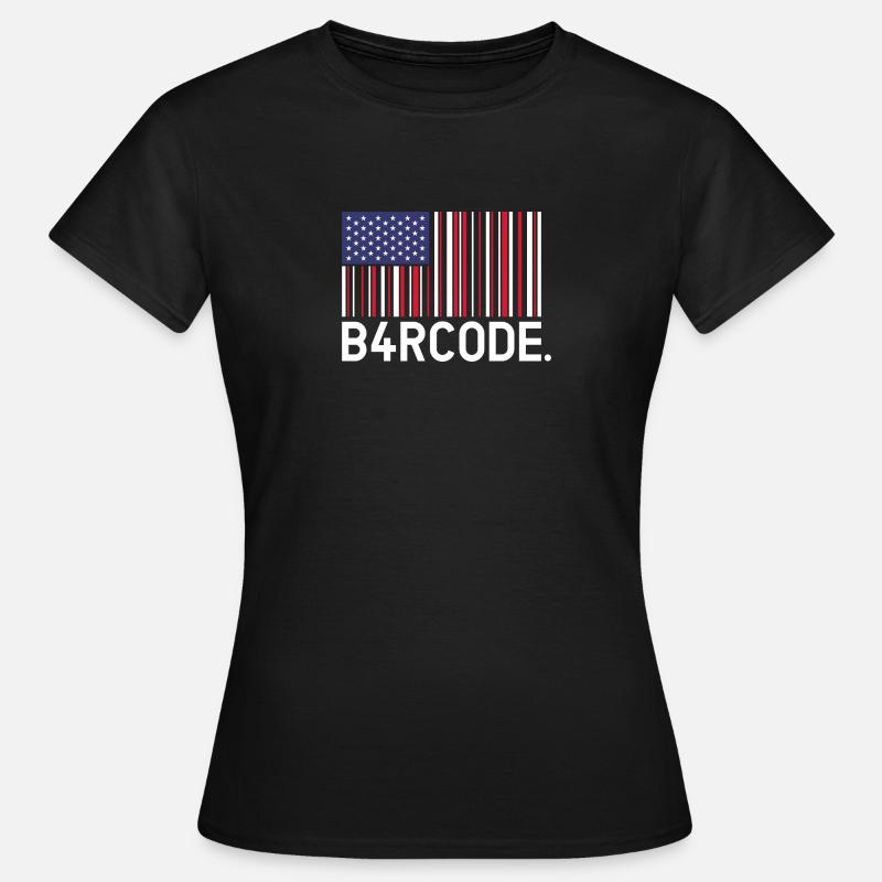 B4RCODE. États-Unis - T-shirt Femme - noir