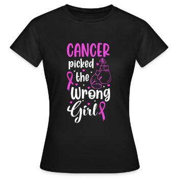 Cancer Cancer Survivor Fight Cancer - Women's T-Shirt - black - Front - AI Model Female 172 dark (172cm)
