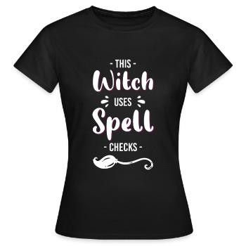 La magie du balai des sorcières Walpurgis Night - T-shirt Femme - noir - Devant - AI Model Female 172 dark (172cm)