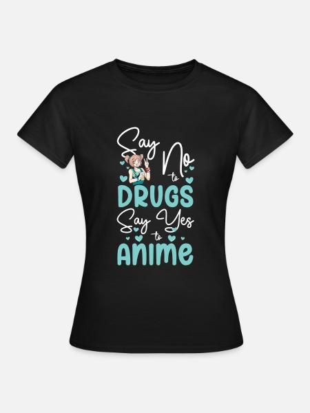 Anime Japanisch Kunst Asiatisch - Frauen T-Shirt - Schwarz