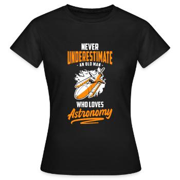 Stars Planet Voyage dans l’espace - T-shirt Femme - noir - Devant - AI Model Female 172 dark (172cm)