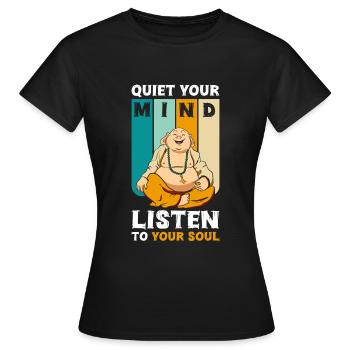 Relaxation de la conscience spirituelle - T-shirt Femme - noir - Devant - AI Model Female 172 dark (172cm)