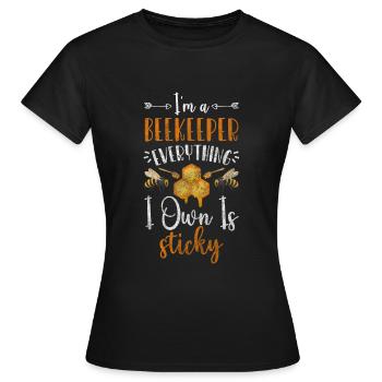 Imker Bienenzucht Stachel - Frauen T-Shirt - Schwarz - Vorne - AI Model Female 172 dark (172cm)