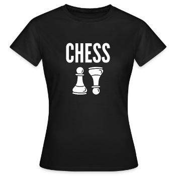 Fraude au scandale du champion du monde d’échecs - T-shirt Femme - noir - Devant - AI Model Female 172 dark (172cm)