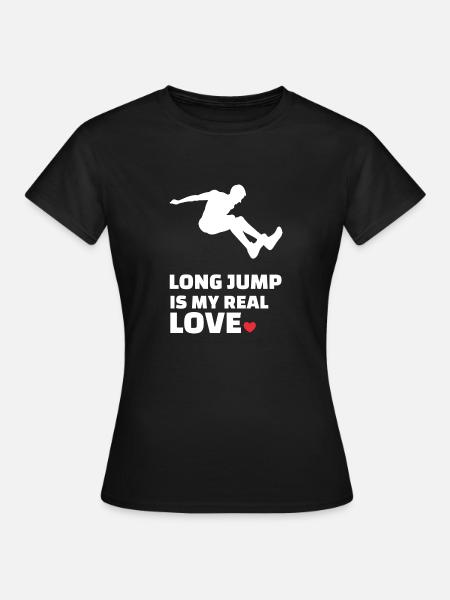 Ich Liebe Weitsprung - Frauen T-Shirt - Schwarz