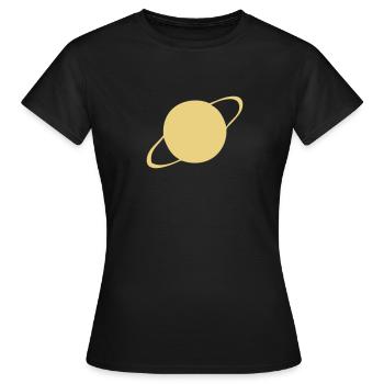 Saturne - Planète - T-shirt Femme - noir - Devant - AI Model Female 172 dark (172cm)