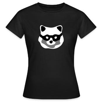 rogue racoon - Women's T-Shirt - black - Front - AI Model Female 172 dark (172cm)