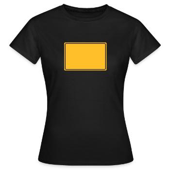 Ortsschild - Frauen T-Shirt - Schwarz - Vorne - AI Model Female 172 dark (172cm)