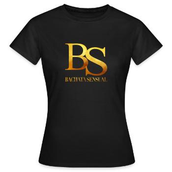 Bachata sensuelle - Bachata danse shirt - T-shirt Femme - noir - Devant - AI Model Female 172 dark (172cm)
