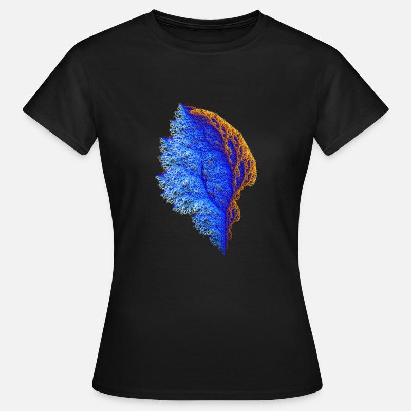 Fractal Tree #192 Mathematics Coral Julia Set - Women's T-Shirt - black