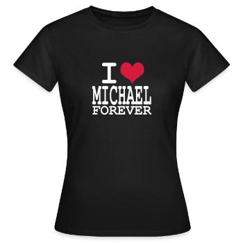 j'aime michael toujours - T-shirt Femme - noir - Devant - AI Model Female 172 dark (172cm)