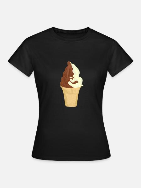 Softeis Eis für die schlanke Lienie - Frauen T-Shirt - Schwarz