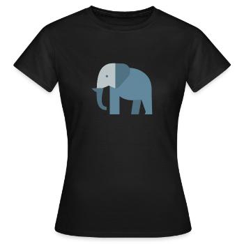 schlichter Elefant - Frauen T-Shirt - Schwarz - Vorne - AI Model Female 172 dark (172cm)