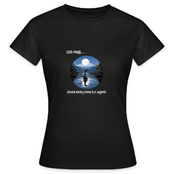 Loch ness - Women's T-Shirt - black - Front - AI Model Female 172 dark (172cm)